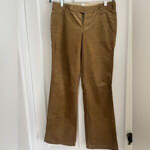 Vince Brown Wide Leg Pants with Flared Design